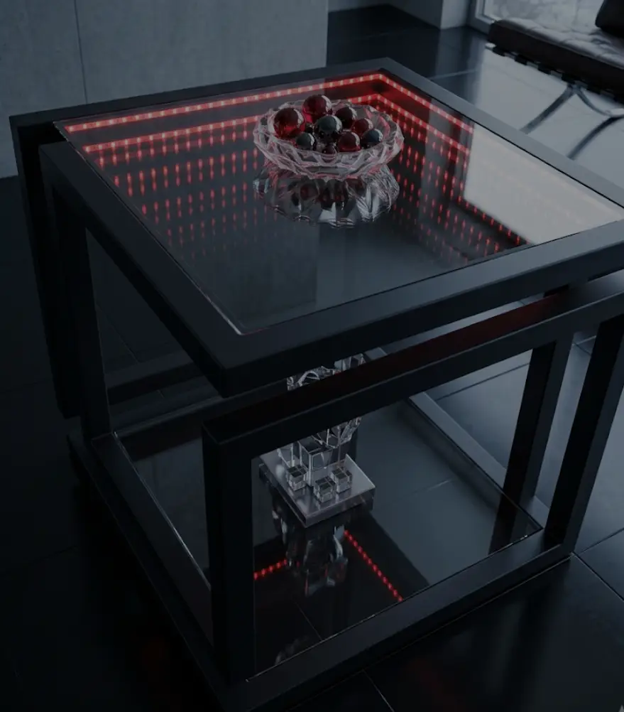 APEX LED Infinity Coffee Table by GenMetors — handcrafted in Uganda